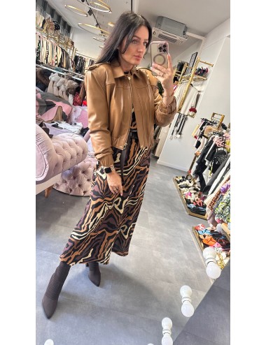 brązowa kurtka skóra naturalna // 1506