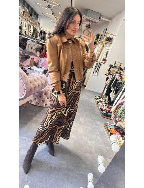 brązowa kurtka skóra naturalna // 1506**