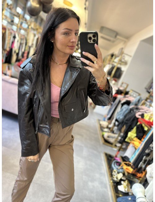 Kurtka czekoladowa skóra naturalna // 2175**