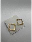 Minimalistyczne Kolczyki Sztyfty Otwarte Kwadraty – Styl Modern // 2207*