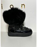 czarne botki z futerkiem // 2280*