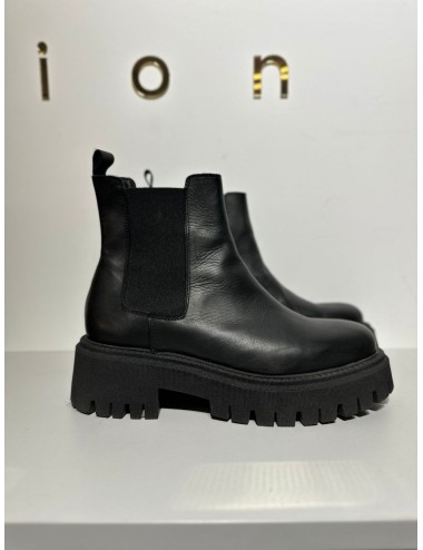 czarne botki skórzane // 2286