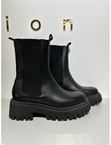 czarne botki skórzane // 2287