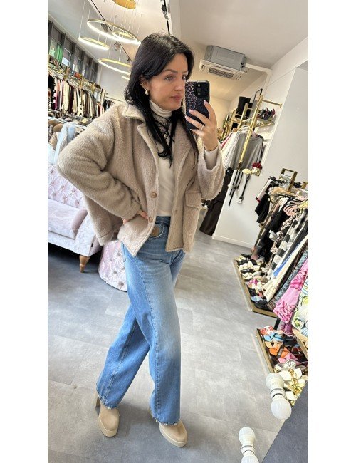 kremowa kurtka HaveOne // 2321