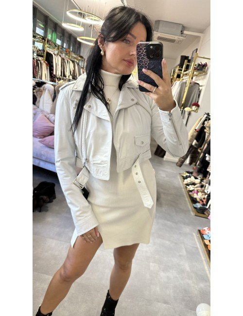 Kurtka jasna skóra naturalna Flo&Clo // 2341