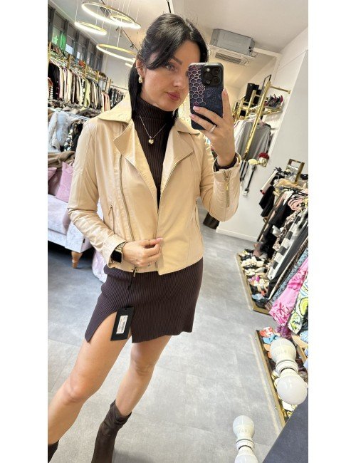 Kurtka beżowa skóra naturalna // 2345