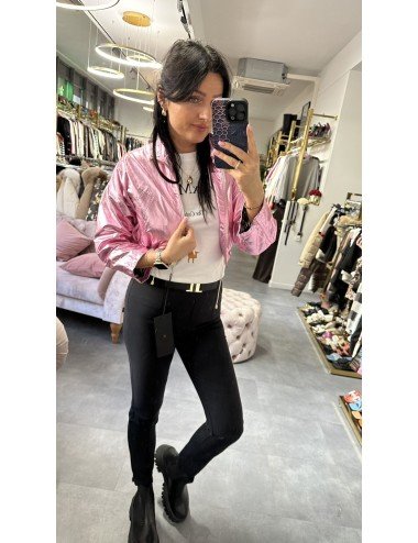 Kurtka różowa skóra naturalna od Flo&Clo // 2348