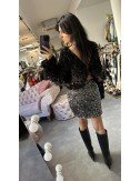 Czarny sweter z cekinami // 2378
