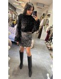 Czarny sweter z cekinami // 2378