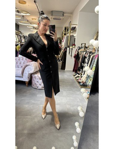 czarna zapinana sukienka od Babylon // 2388