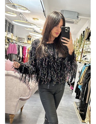 sweterek z frędzlami // 2491