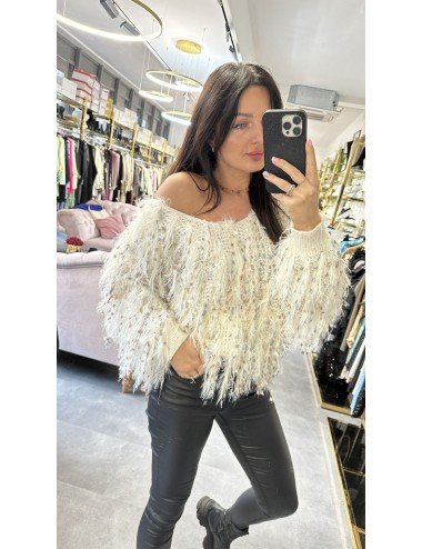 sweterek z frędzlami // 2490