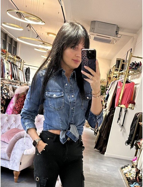 koszula rozpinana Jeansowa // 2523