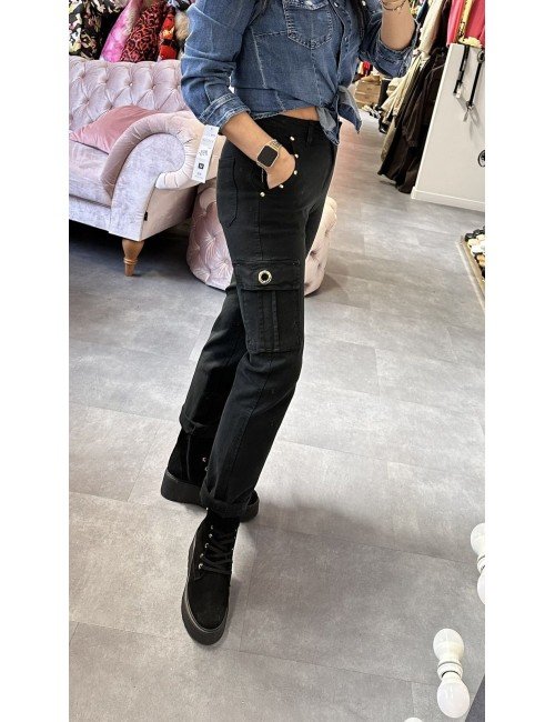 Czarne spodnie jeansowe // 2524