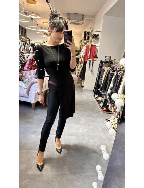 Czarna asymetryczna tunika Babylon // 2568