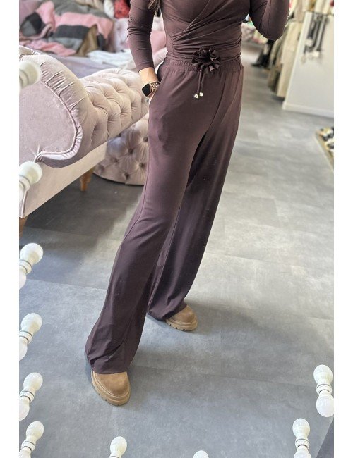 czekoladowe body na długi rękaw // 2604