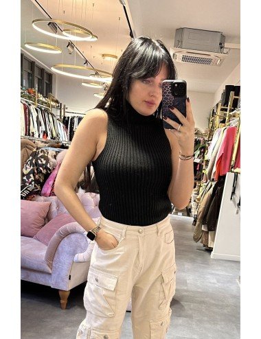 czarny golf sweter // 2642