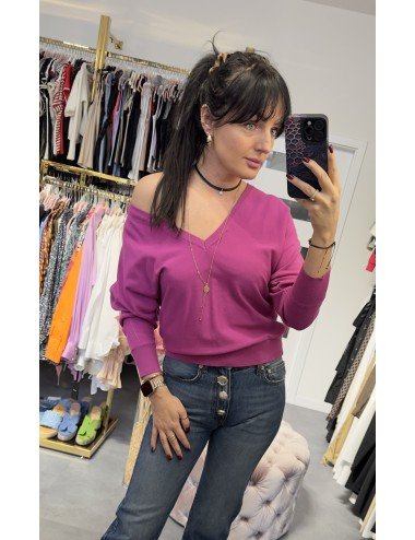 Piękny sweterek fuksja // 2724