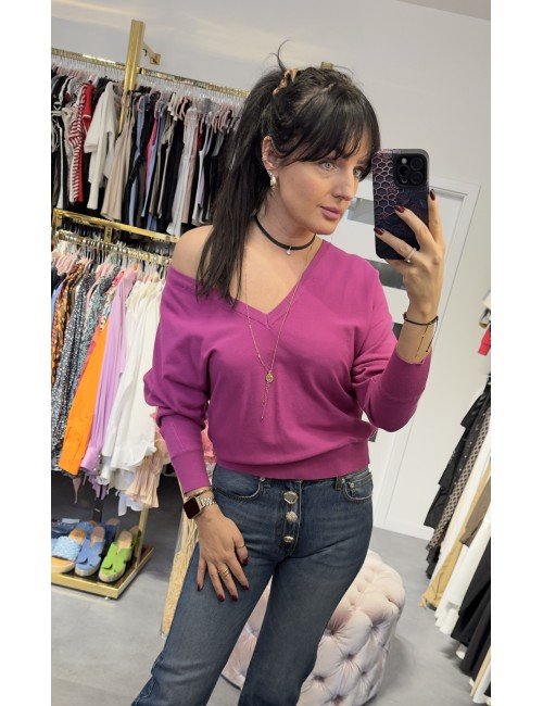 Piękny sweterek fuksja // 2724