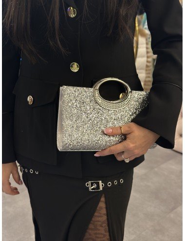 srebrna torebka kopertowa // 2730