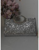 srebrna torebka kopertowa // 2730