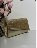 Złota torba kopertowa z brokatem // 2591