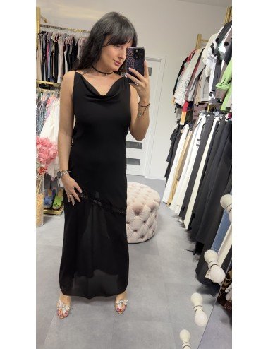 czarna sukienka maxi // 2794