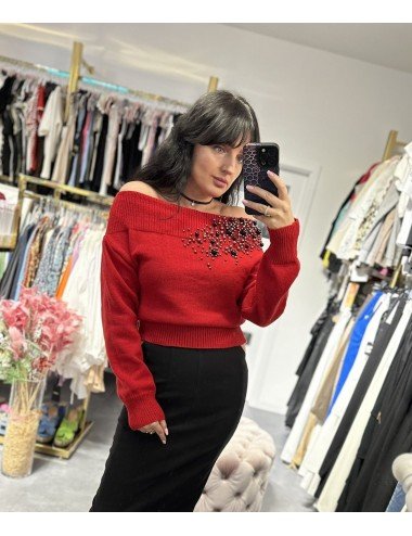 czerwony sweter // 2803