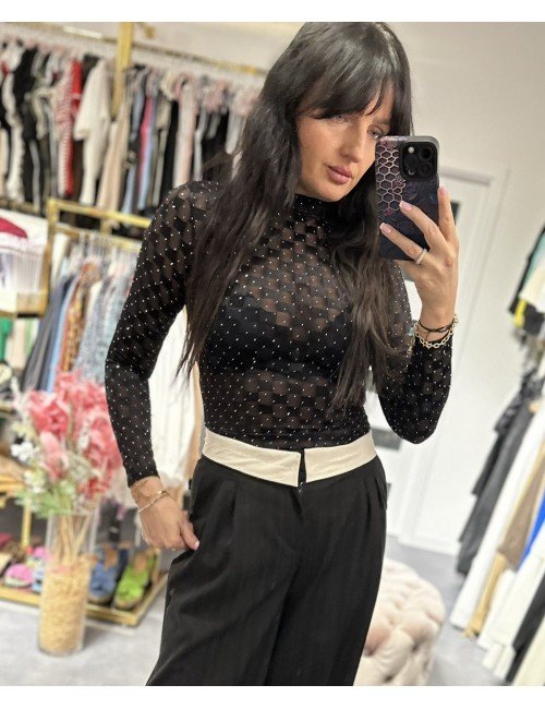 czarne Body z diamencikami // 2814