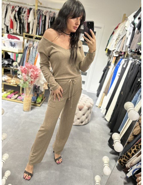 beżowy kombinezon od Kontatto // 2818