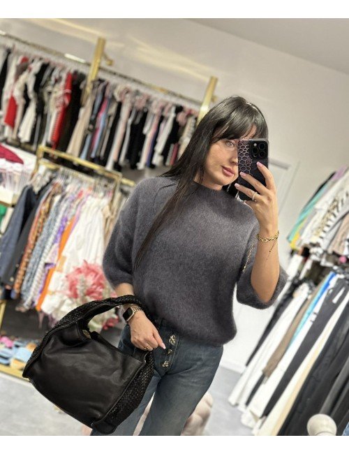 szary moherowy sweter // 2820