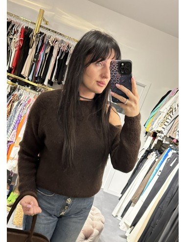 Brązowy sweter z moheru // 2821