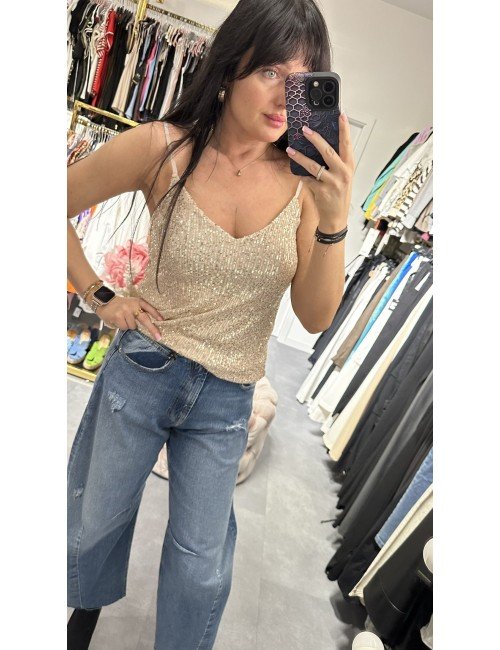 cekinowa bluzka na ramiączka	// 2831